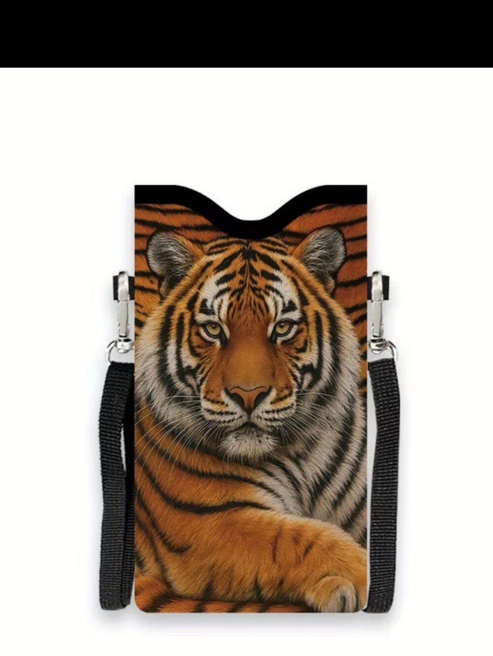 Tiger Print Crossbody Phone Bag - Orange Black NWT